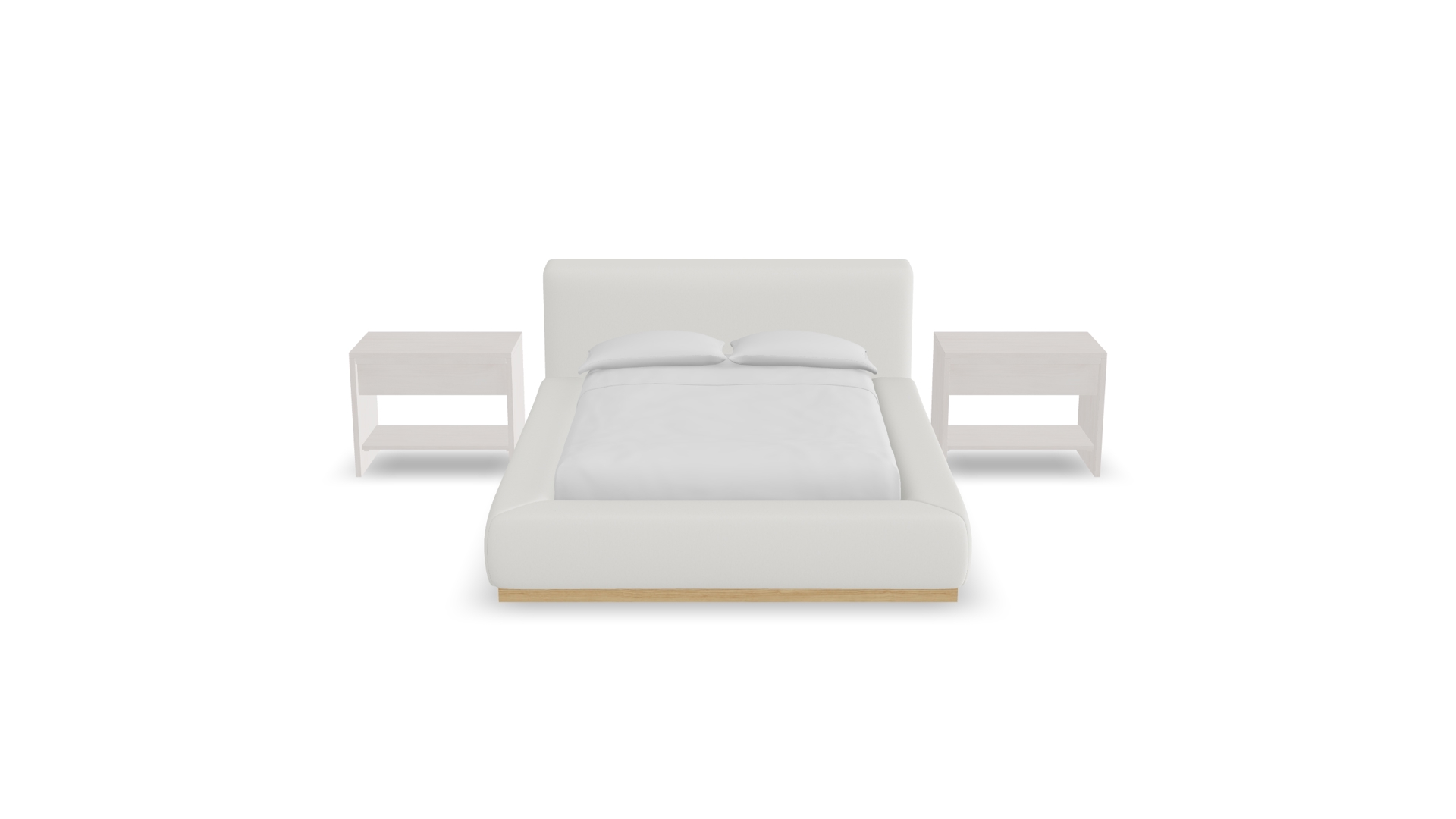 Gather Ivory Upholstered King Bed + Reviews | Crate & Barrel